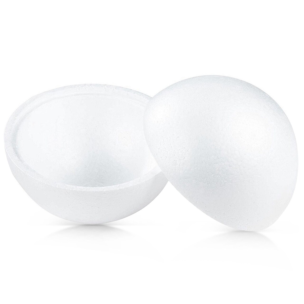 2 Pack Half Sphere Foam Balls for Crafts - 8 Large Hollow Dome